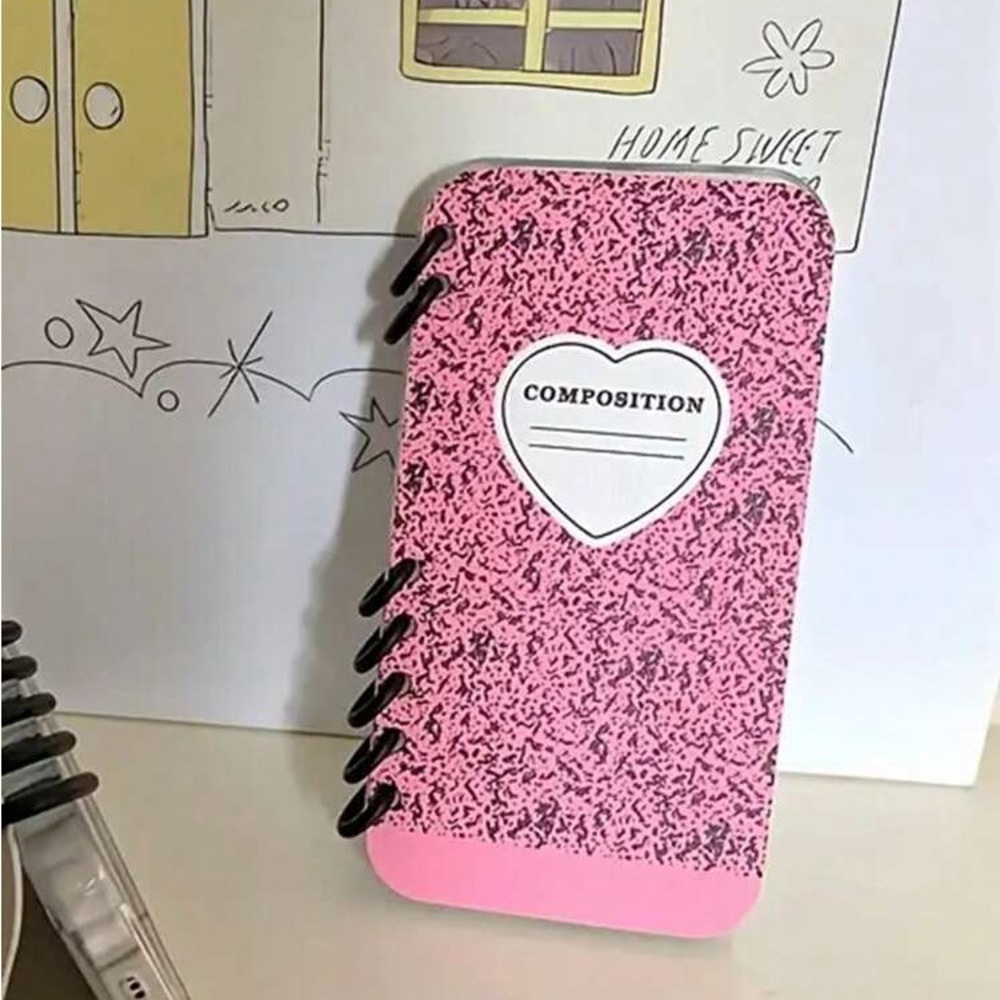 Pink Composition Notebook IPhone 14 Pro Case